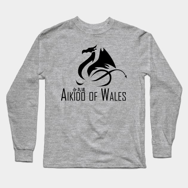 Aikido of Wales (Black) Long Sleeve T-Shirt by timescape